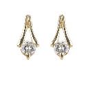 9ct Gold Cubic Zirconia Split V Stud Earrings