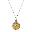 9ct Gold Rosette St Christopher Pendant