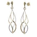 9ct Gold Double Twist Drop Earrings