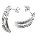 9ct White Gold Cubic Zirconia Earrings