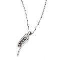 Silver Cubic Zirconia Double Bar Pendant