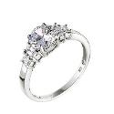 9ct White Gold Cubic Zirconia Solitaire Ring