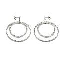 DKNY Circles Stainless Steel Stone Set Earrings