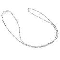 9ct White Gold 20" Singapore Chain