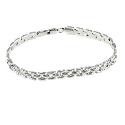 9ct White Gold 7.25" Panther Link Bracelet