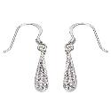 Sterling Silver Crystal Glitter Bomb Drop Earrings