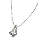 Sterling Silver Cubic Zirconia Split V Pendant