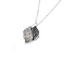 Silvermist Third Carat Grey and White Diamond Pendant