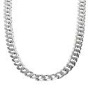 Sterling Silver Flat Curb Necklace 20"