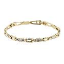 Oliver Weber Gold-Plated Crystal Bar Bracelet