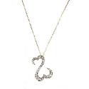 Open Hearts by Jane Seymour Half Carat Diamond Pendant