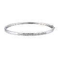 Silver and Quarter Carat Diamond Bangle