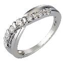 9ct White Gold Half Carat Diamond Set Twist Ring