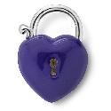 Love Stories Sterling Silver Violet Enamel Heart Charm