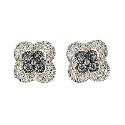 Silvermist Quarter Carat Grey and White Diamond Earrings