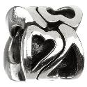 Chamilia - sterling silver hearts bead