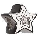 Chamilia - sterling silver cubic zirconia star bead