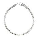 Chamilia silver plain bracelet 15cm or 6"