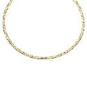 9ct Yellow Valentina Gold Anchor Figaro Necklace 18"