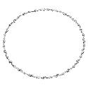 9ct White Gold Cubic Zirconia Wave Necklace