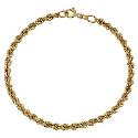 9ct Gold 7.25"" Rope Bracelet