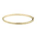 9ct Gold Hinged Greek Key Design Bangle