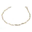 9ct Two Colour Gold Plaited Bracelet