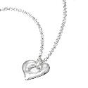 Fluid Sterling Silver Large Open Heart Pendant