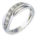 Bride's 9ct White Gold 1/4 Carat Diamond Ring