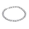 Shine and Shimmer Sterling Silver Diamond Bracelet