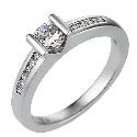 18ct White Gold Half Carat Diamond