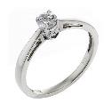 9ct White Gold Third Carat Diamond Solitaire Ring