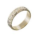 9ct Gold Two-Colour Diamond Cut Band