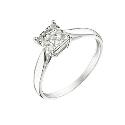 9ct White Gold 1/5ct Diamond Ring