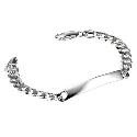 Sterling Silver Flat Curb ID Bracelet 7.5"