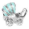 Truth Sterling Silver Blue Enamel Pram