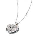 Sterling Silver Crystal Set Heart Locket