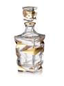 A Casa K Zig Zag 30-Oz. Crystal & Gold Decanter